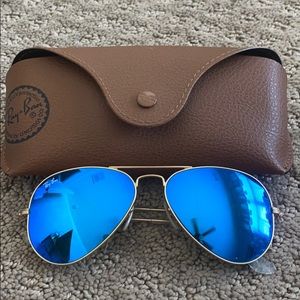 Aviator Blue Lens Authentic Ray-Bans